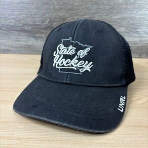 UNRL Hat Cap Snap Back Black Minnesota Hockey State of Hockey